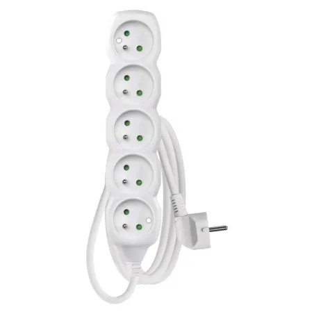 P0511 Prodlužovací kabel 1,5 m / 5 zásuvek / bílý / PVC / 1 mm2