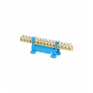Můstek N 15 (svorkovnice 15x16mm2), nekrytý IP00, modrý, 63A, na DIN