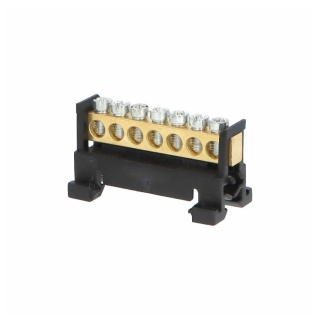 Můstek L 7 (svorkovnice 7x16mm2), nekrytý IP00, černý, 63A, na DIN