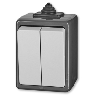 ABB PRAKTIK 3553-05929 S Přepínač sériový, řazení 5, IP44 šedá