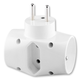 ABB 5323-23 B Rozdvojka - Adaptor rozbočovací, chráněný, bílá