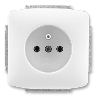 ABB TANGO 5518A-A2349 B Zásuvka jednonásobná s ochranným kolíkem bílá