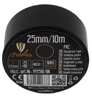 TP2510/BK Elektroizolační páska 25x10 černá