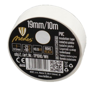 TP1910/WH Elektroizolační páska 19x10 bílá