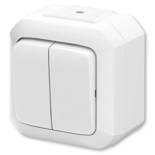 ABB VARIANT 3558N-C05510 B Přepínač sériový, řazení 5, IP44 bílá
