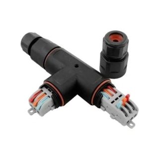 FKT 4739672 Kabelová spojka bezšroubová IP68, typ T, 3x2,5mm2, 250V, 16A