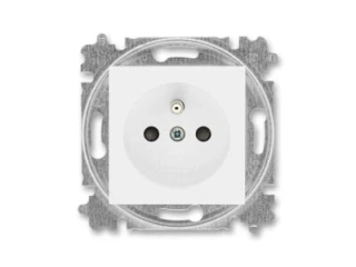 ABB LEVIT 5519H-A02357 03 Zásuvka jednonásobná s clonkami, bílá/bílá
