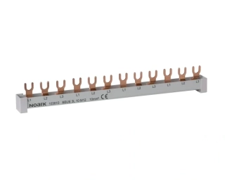 BBU 1L 10 M54  Propojovací lišta, 1fázová, 10mm2, 63A, 54 modulů (1m)