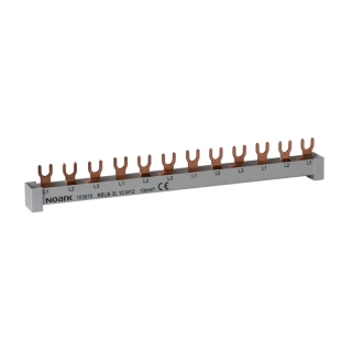 NOARK 101450 Propojovací lišta, 3fázová, 10mm2, 63A, 12 modulů