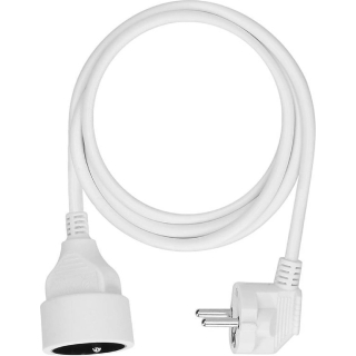 PS01 Solight prodlužovací přívod - spojka, 1 zásuvka, 1,5m, 3 x 1mm2, bílá