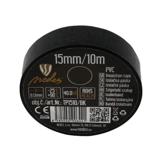 Elektroizolační páska 15x10 černá - TP1510/BK