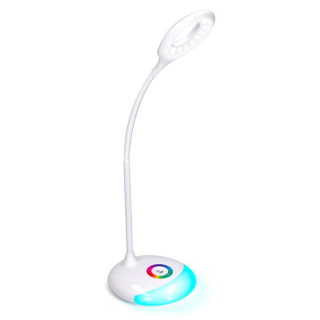 WO44 LED stolní lampička nabíjecí, 5W, RGB podsvícení, stmívatelná, USB napájení