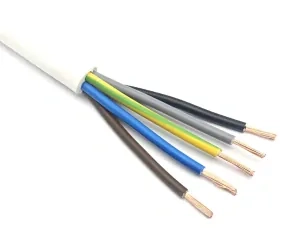 Kabel H05VV-F 5G1 bílý (CYSY)